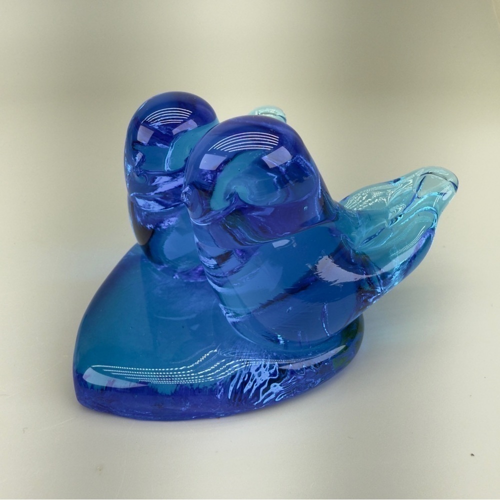 Vintage Handblown ArtGlass Bluebird of Happiness Glass Figurine - Picture 6 of 8